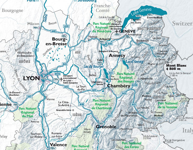 carte rhone alpes